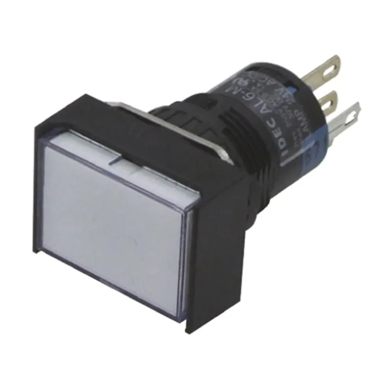 Idec AL Series Illuminated Momentary Push Button Switch, Panel Mount, 16 mm Cutout, SPDT, White LED, IP40, 250 V AL6H-M14-JW