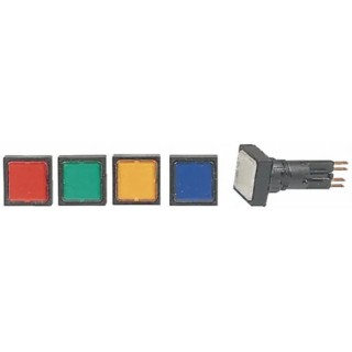 Eaton Flush Red LED Pilot Light, RMQ16 Series, 16 mm Cutout, 24V, IP65, Square, Plastic Bezel 