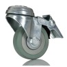 RS PRO Braked Swivel Castor, 50 kg Load Capacity, 50 mm Rubber Wheel Diameter, 72 mm Height, Nylon Hub 828-6340