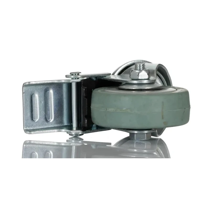 RS PRO Braked Swivel Castor, 50 kg Load Capacity, 50 mm Rubber Wheel Diameter, 72 mm Height, Nylon Hub 828-6340