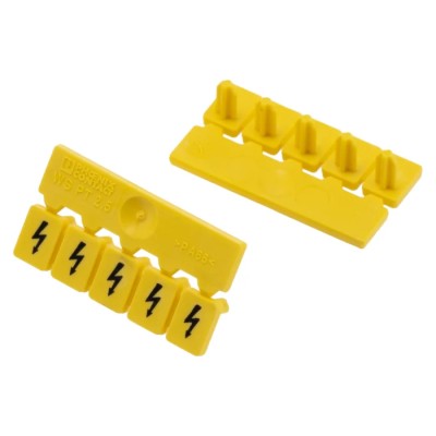 Phoenix Contact Polyamide Marker Strip WS PT 2.5, Yellow Black, 4.5mm x 6.3mm, Plug-In Mounting 1029026