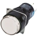 Idec Illuminated Push Button Switch Momentary Panel Mount 16.2 mm Cutout SPDT White LED IP65 250 V AC AL6M-M14P-W