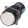 Idec Illuminated Push Button Switch Momentary Panel Mount 16.2 mm Cutout SPDT White LED IP65 250 V AC AL6M-M14P-W
