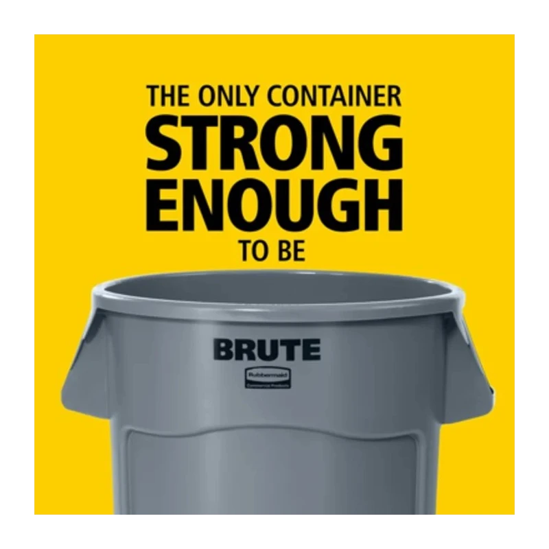 Rubbermaid Commercial Products BRUTE 121L Red Snap-On Polyethylene Waste Bin FG263200RED