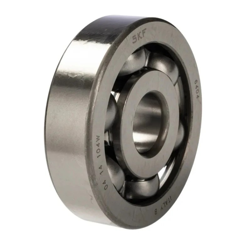 SKF Single Row Deep Groove Ball Bearing 20 mm ID, 72 mm OD, 19 mm Width, Sheet Metal Cage, Steel Balls 6404