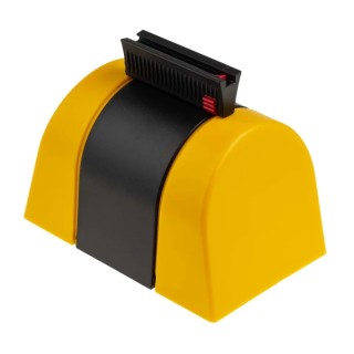 RS PRO Retractable Safety Barrier Yellow Black Polyester Plastic Tape 4.6 m 48 mm Width 829-9084