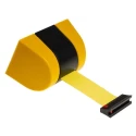 RS PRO Retractable Safety Barrier Yellow Black Polyester Plastic Tape 4.6 m 48 mm Width 829-9084