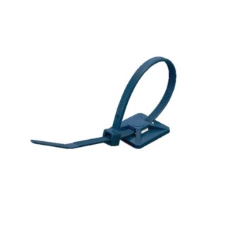 HellermannTyton Blue Screw Cable Tie Mount Metal Detectable Polyamide 6.6 3.5 mm Width 19 mm x 19 151-01169 MCMB3-PA66MP-BU