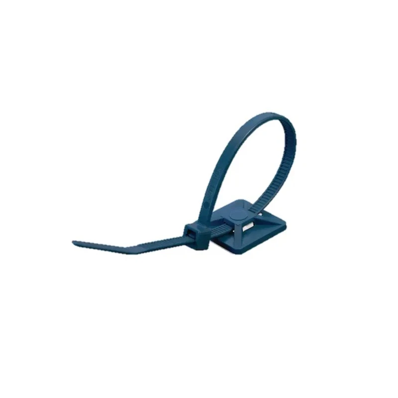 HellermannTyton Blue Screw Cable Tie Mount Metal Detectable Polyamide 6.6 3.5 mm Width 19 mm x 19 151-01169 MCMB3-PA66MP-BU