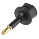 RS PRO Fibre Optic Adapter Optical Jack Connector 1 mm Fibre Size 8 mm Cable Diameter Black PVC Housing 2dB 830-0070