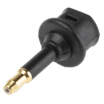 RS PRO Fibre Optic Adapter Optical Jack Connector 1 mm Fibre Size 8 mm Cable Diameter Black PVC Housing 2dB 830-0070