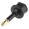 RS PRO Fibre Optic Adapter Optical Jack Connector 1 mm Fibre Size 8 mm Cable Diameter Black PVC Housing 2dB 830-0070