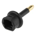 RS PRO Fibre Optic Adapter Optical Jack Connector 1 mm Fibre Size 8 mm Cable Diameter Black PVC Housing 2dB 830-0070
