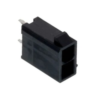 Molex Mini-Fit Jr Series Vertical Through Hole PCB Header 2 Contacts 4.2 mm Pitch 2 Row Shrouded 1724470202