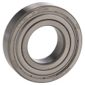 SKF Single Row Deep Groove Ball Bearing 30 mm ID, 62 mm OD, 16 mm Width, Double Shielded, Sheet Metal Cage 6206-2Z/C3GJN