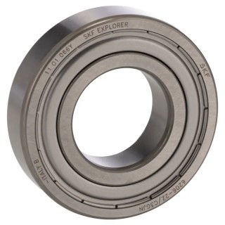 SKF Single Row Deep Groove Ball Bearing 30 mm ID, 62 mm OD, 16 mm Width, Double Shielded, Sheet Metal Cage 6206-2Z/C3GJN