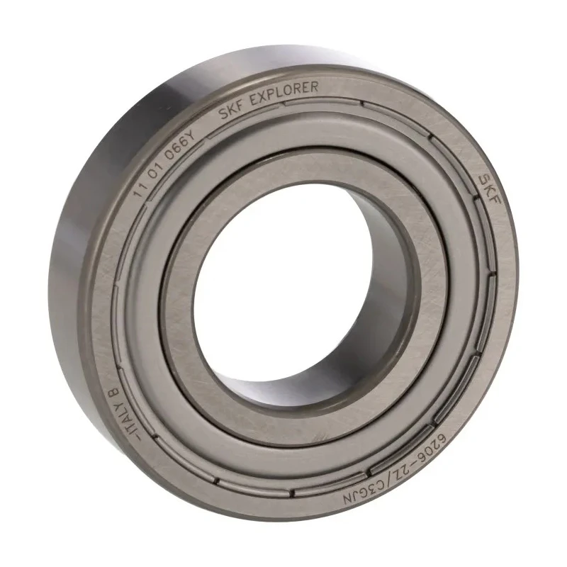 SKF Single Row Deep Groove Ball Bearing 30 mm ID, 62 mm OD, 16 mm Width, Double Shielded, Sheet Metal Cage 6206-2Z/C3GJN