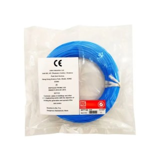 RS PRO Blue Hook Up Wire 26 AWG 1 x 0.40 mm Silver Plated Copper ETFE Insulation 50 m 300V 160°C 207-7135