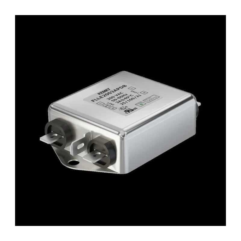 KEMET Chassis Mount EMI Filter 20 A 300V ac/dc 50Hz, 60 Hz, Threaded Terminal M4 x 0.7 Single Phase FLLE2-P