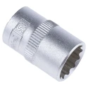 RS PRO 3/8 in Drive 13 mm 12 Point Square Chrome Vanadium Steel Socket 830-4048