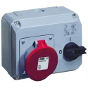 Amphenol Industrial Industrial Interlock Socket Switchable , 3+E Pole, Earthing Position 4h Horizontal, 63A, 380V, 415 V IP44