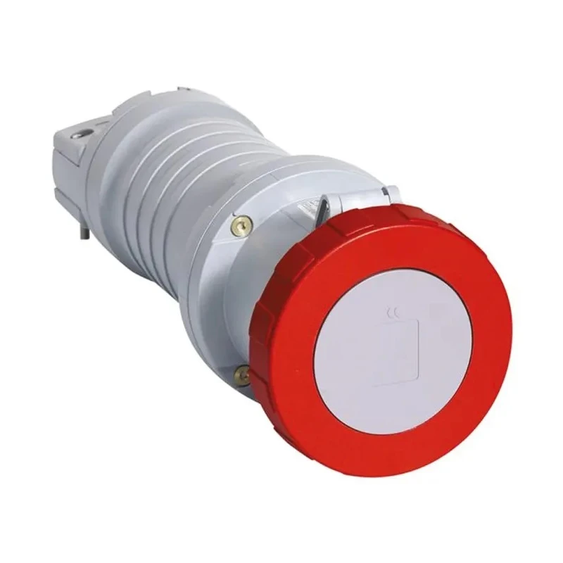 Amphenol Industrial Cable Mount Industrial Power Connector 3P+N+PE 63A 415V IP67 Red Tough & Safe IP67