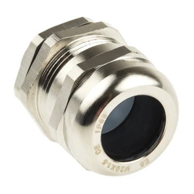 Lapp Metallic Nickel Plated Brass Cable Gland M20 Thread 8 mm Min. 14 mm Max. IP68 831-9024