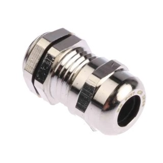 Hummel Metallic Nickel Plated Brass Cable Gland PG7 Thread, 3 mm Min., 6.5 mm Max., IP68 831-9046