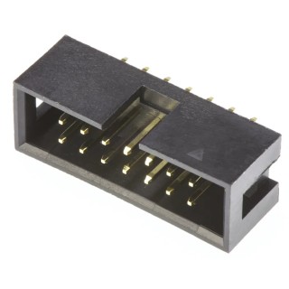 Amphenol Communications Solutions T821 Series 14-Contact 2 Row Straight Through Hole PCB Header 2.54 mm T821114A1S100CEU