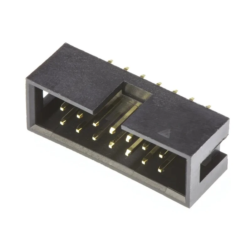 Amphenol Communications Solutions T821 Series 14-Contact 2 Row Straight Through Hole PCB Header 2.54 mm T821114A1S100CEU