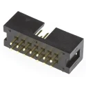 Amphenol Communications Solutions T821 Series 14-Contact 2 Row Straight Through Hole PCB Header 2.54 mm T821114A1S100CEU