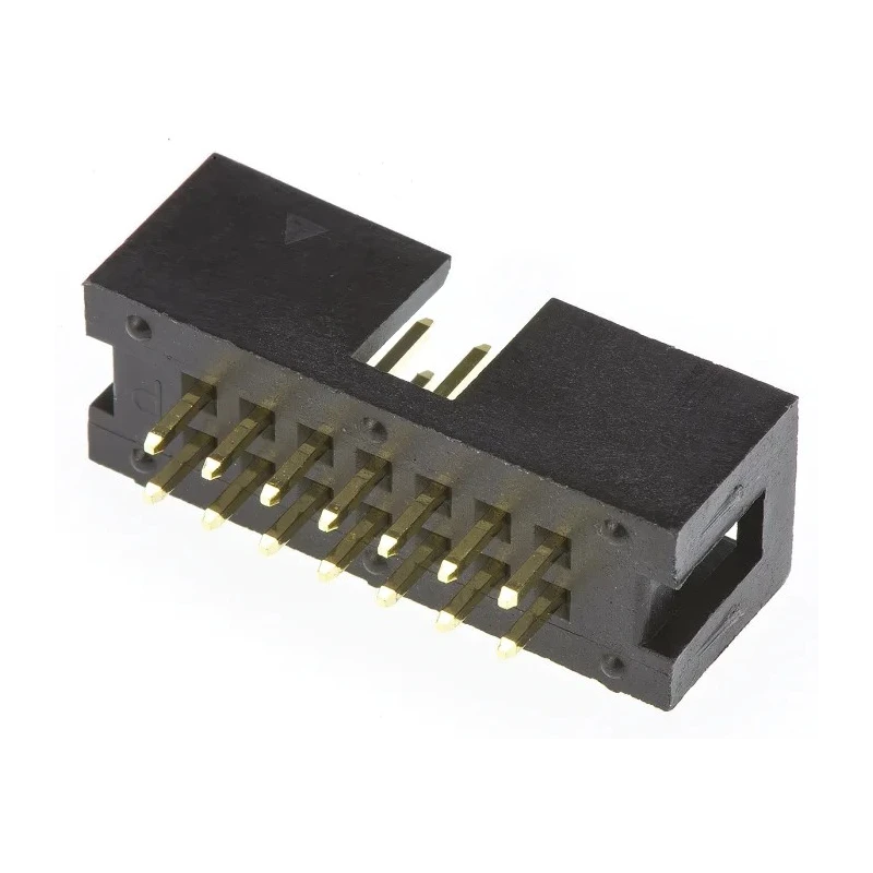 Amphenol Communications Solutions T821 Series 14-Contact 2 Row Straight Through Hole PCB Header 2.54 mm T821114A1S100CEU