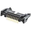 Amphenol Communications Solutions T816 Series Right Angle Through Hole PCB Header, 16 Contacts, 2.54 mm T816116A1R101CEU