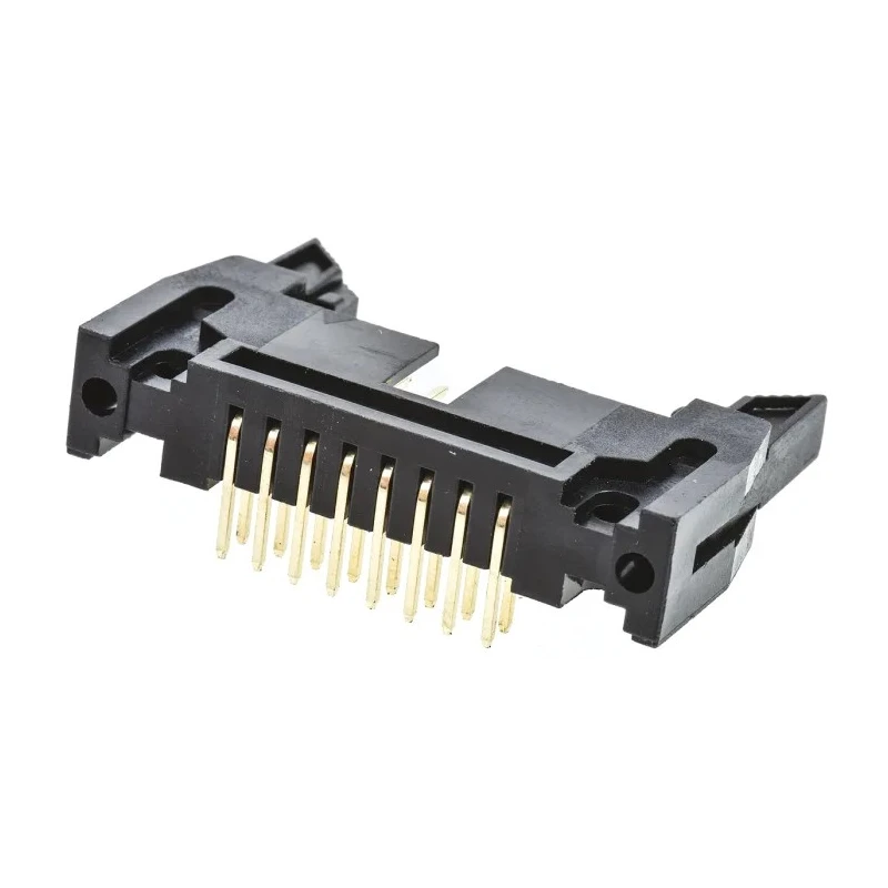 Amphenol Communications Solutions T816 Series Right Angle Through Hole PCB Header, 16 Contacts, 2.54 mm T816116A1R101CEU