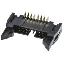 Amphenol Communications Solutions T816 Series Right Angle Through Hole PCB Header, 16 Contacts, 2.54 mm T816116A1R101CEU