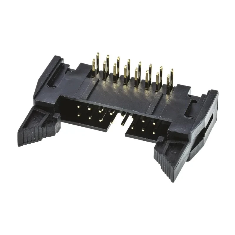 Amphenol Communications Solutions T816 Series Right Angle Through Hole PCB Header, 16 Contacts, 2.54 mm T816116A1R101CEU