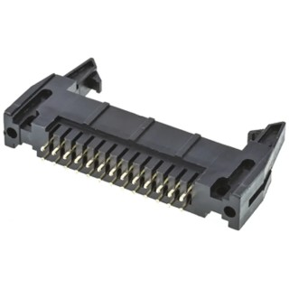 Amphenol Communications Solutions T816 Series Straight Through Hole PCB Header, 26 Contact, 2.54 mm Pitch T816126A1S102CEU