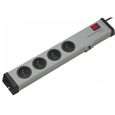 Bodo Ehmann 16A 250V 4 Gang Socket Bar with 1.5m Cable Type E RCD Protected 0220X02042301