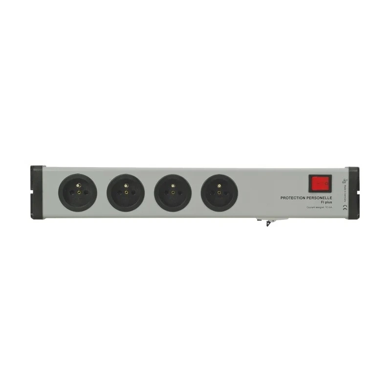 Bodo Ehmann 16A 250V 4 Gang Socket Bar with 1.5m Cable Type E RCD Protected 0220X02042301