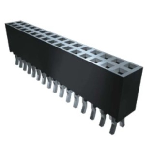 Samtec SSQ Series Straight Through Hole PCB Socket, 30-Contact, 2 Row, 2.54 mm Pitch Solder SSQ-115-03-G-D