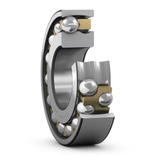 SKF Self-Aligning 2 Row Ball Bearing, 110 mm Inside Diameter, 200 mm Outside Diameter, Machined Metal Cage, Steel 2222 KM
