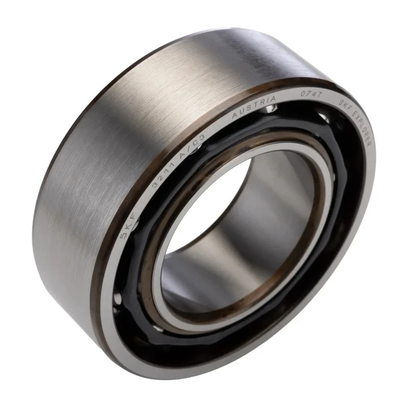 SKF Double Row Angular Contact Ball Bearing 55 mm ID, 100 mm OD, 33.3 mm Race Width 3211 A/C3