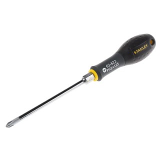 Stanley Standard Philips Screwdriver PH2 Tip, 125 mm Blade, Large Soft Grip, Chrome Vanadium Steel FMHT0-62622