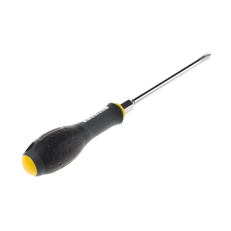 Stanley Standard Philips Screwdriver PH2 Tip, 125 mm Blade, Large Soft Grip, Chrome Vanadium Steel FMHT0-62622