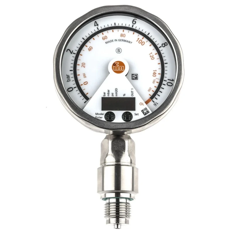 ifm electronic Series Pressure Sensor with Analogue, PNP NO/NC Output, -1 bar Minimum Pressure, 10 bar Maximum PG24
