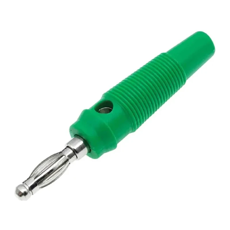 RS PRO 4 mm Green Male Banana Plug Connector, Solder Termination, 30V AC, 24A, Nickel Plating 208-0254