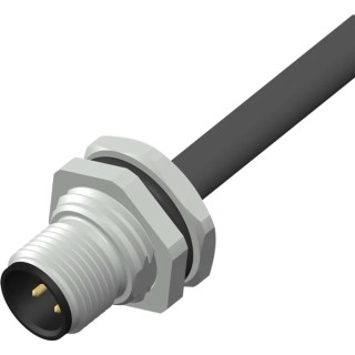 RS PRO Industrial Circular Connector 5 Contacts Front Mount M12 Socket Male Brass Housing IP67 CPM12 Series 208-0600