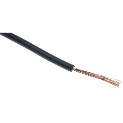 RS PRO Black 0.75 mm² 18 AWG Hook Up Wire, 22 x 1.0 mm Core Strands, 100 m Length, Polyolefin Jacket, 500V H05Z-K 836-0763