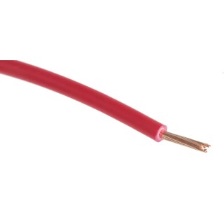 RS PRO 2491B Series Red 0.75 mm² Hook Up Wire 18 AWG 22 x 1.0 mm Core Strands 100 m Low Smoke Zero Halogen 836-0785