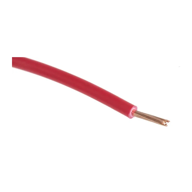 RS PRO 2491B Series Red 0.75 mm² Hook Up Wire 18 AWG 22 x 1.0 mm Core Strands 100 m Low Smoke Zero Halogen 836-0785